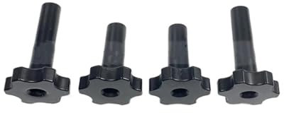 Zubehör for Eismaschinen, 4-in-1-Kunststoff, Befestigungsschrauben, Muttern, schwarze Farbe, zahnradförmiger Knopf, Zubehör, Klemmschrauben for Softeismaschinen
