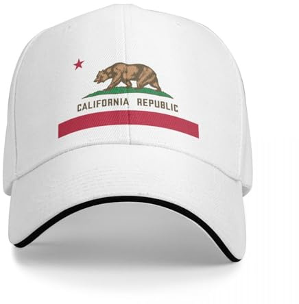 Basecap Kalifornien Republik Flagge Design Cap Baseball Cap Hut Mann Luxus Rugby Golf Männer Golf tragen Frauen