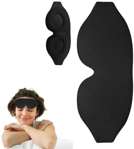 Masque de sommeil pour les personnes dormant sur le côté, masque de sommeil pour les yeux pour dormir sur le côté, cache-yeux pour dormir, confortable et réglable, bloque la lumière