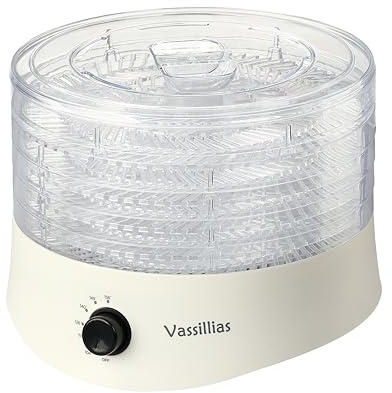 Séchoir déshydrateur alimentaire - Déshydrateur pour aliments sains, viande, céca, fruits, légumes, champignons et herbes, 280 W, 165 °F, mini sèche-linge avec 5 étagères de séchage sans BPA et