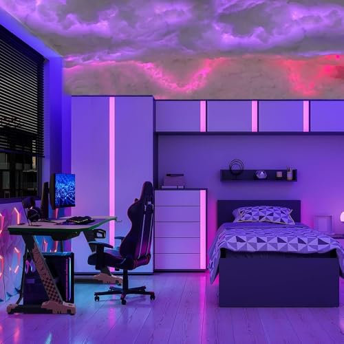 Lampada Da Notte A Nuvola Di Tuono,Lampada Gaming, Led Gaming Room, Lampada Led Nuvola 3D, Room Decor Atmosphere Light Fulmine, Decorazione Di Halloween Lampada, Decorazioni Matrimonio 2m