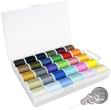 30 Color Polyester Sewing Thread Spools Assorted Cotton Set 45m Each