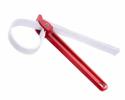 PobbXenn Bandschlüssel Ölfilterschlüssel Einstellbar Nylon Band 300mm für Ölfilter Duschköpfe Klebeverbindungen Rohren