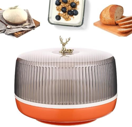 Machine de fermentation du pain, avec température réglable, chauffage, boîte de fermentation thermostatique automatique avec revêtement en acier inoxydable(Orange)