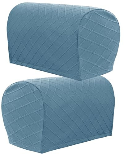 XIEHUZA 1Pair Armrest Chair Covers, Diamond pattern Arm Rest Covers Set Stretch Couch Arm Covers Anti-Slip Washable Sofa Chair Arm Covers Anti-Scratch Furniture Slipcovers for Couches (Blue)