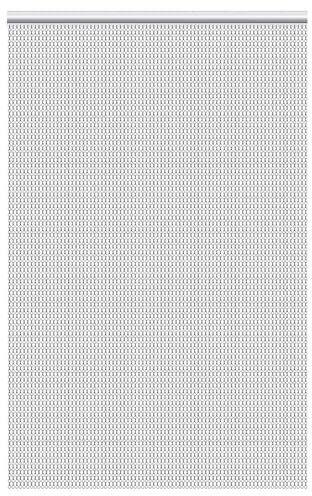 Grey 80x200cm Chain Fly Screen for Door Aluminum Chain Curtain Fly Blinds | Heavy-Weighted Airy Metal Chain Door Curtain for Keeping out Flies