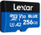 Lexar Blue Micro SD Card 256GB, up to 160MB/s Read, microSDXC UHS-I Card, Class 10, U3, V30, A2, Full-HD & 4K Video, High-Speed Memory Card for Smartphones/Tablets/Action Cameras