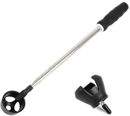 EMNIMQ Golf Ball Retriever,20cm Retractable Telescopic Scoop Saver,Stainless Steel Golf Ball Collector,Stainless Telescopic Golf Ball Retriever for Water with Golf Ball Grabber for Putter,Gifts