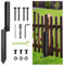 JINBZZON Heavy Duty Fence Post Repair Stakes, Steel Fence Post Repair Kit with Nails, Fence Post Spikes Repairing Damaged/Reinforcement Fence Gate Posts