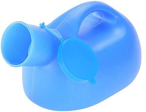 Botella de orina para hombres, urinario para hombre, a prueba de salpicaduras con tapa, 2000 ml, botella de orina portátil para exteriores con tapa, para pacientes mayores