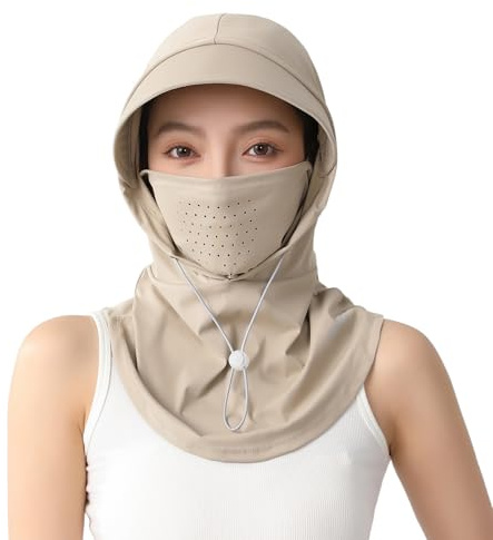 WUODHTW Women's UPF 50+ Sun Protection Balaclava Face Mask Cooling Full Head Mask for Outdoor Hiking Beach Fishing Sun Hats