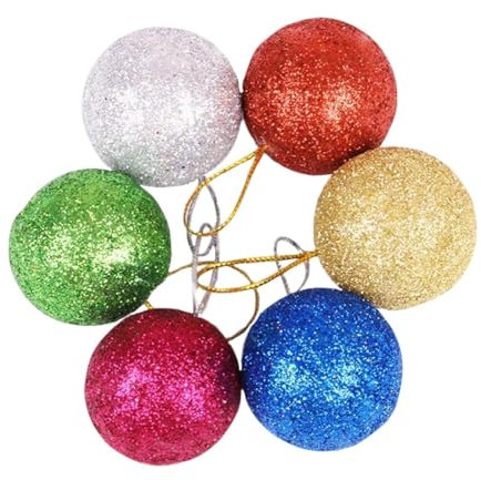predolo 6 Palline di Natale Fai da Te con spago, Decorazioni per la casa, Palline di Schiuma per Feste, anniversari, Matrimoni, Interni