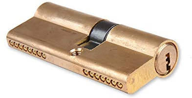 Schliebzylinder 30/30,Halbzylinder Türzylinder vorgespannte Verriegelung Messing Türverriegelung verlängerter Kernpfeftpfahltür-Haushalt AB-Sperrzylinder(110MM55 55)
