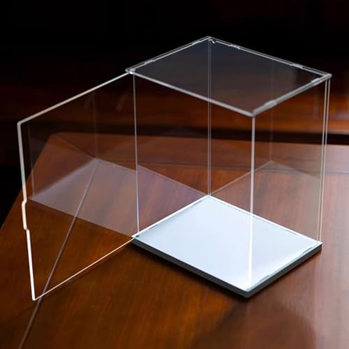 Vibeo Vetrinetta Espositiva Piccola Vetrina in Acrilico con Anta, 15, 20, 30, 35, 40, 45 Cm, Espositore Antipolvere, Scatola Portaoggetti per Figure, Facile da Aprire(40x30x20cm(16x12x8))