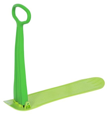 Pegciuho Schneeschlitten Snowboard mit Lenker, Ski Skates, Schnee Skates für Gras, Jungen, Mädchen, Kinder, GrÜn