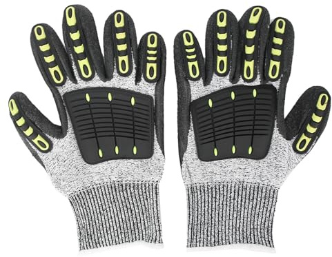 Pilipane Schnittschutzhandschuhe Stufe 5, rutschfest, atmungsaktiv, Karbonfaser, Hartschalen-Schutzhandschuhe für Radfahren, Bergsteigen, Männer und Frauen, Polyethylen-Material, EIN Paar