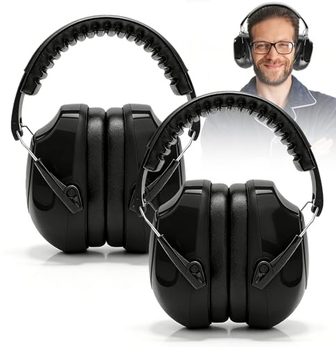 PORFOYO 2PCS Cascos Antiruido: Cascos Cancelación De Ruido, Diadema Ajustable, Protector Auditivo, Cascos Insonorizados Para Trabajo, Estudio, Construcción, Tiro Deportivo, Hombres Y Mujeres