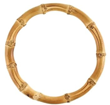 TXLEAPEY Manico for Borsa a Tracolla in bambù di Forma Rotonda, Ricambio Fai da Te, Accessorio for for a Fatta a Mano, Confezione Regalo con Fibbia(12cm)