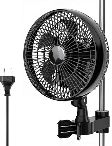 Pengrity Ventilatore Grow Box 25 W, Ventilatore Oscillante Grow Box con Clip, 3 velocità, Diametro 22 cm