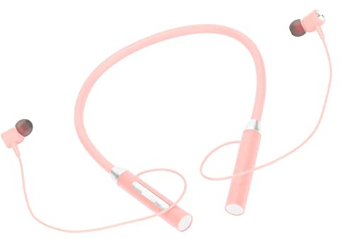 Picysa Cuffie da collo, cuffie senza fili 5.2 con IPX5, magnetiche, 8 ore di riproduzione per lo sport, la palestra, l'escursionismo (rosa)