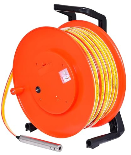 Medidor de nivel de agua con señal audible y voltímetro para medición de profundidad de pozo y pozo
