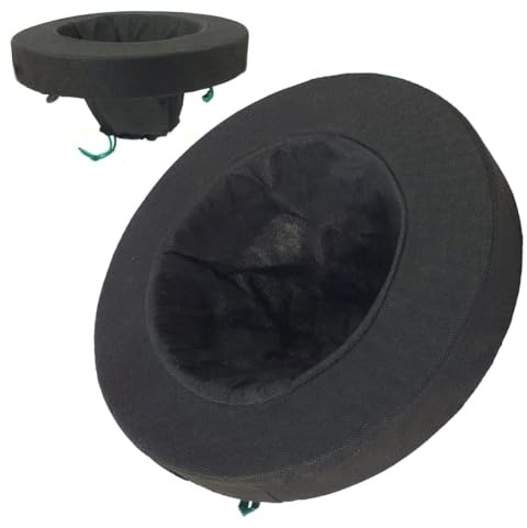 FUBESK Floating Plant Basket 25cm Black, Non-Woven Fabric Pond Pot for Water Features and Gardens