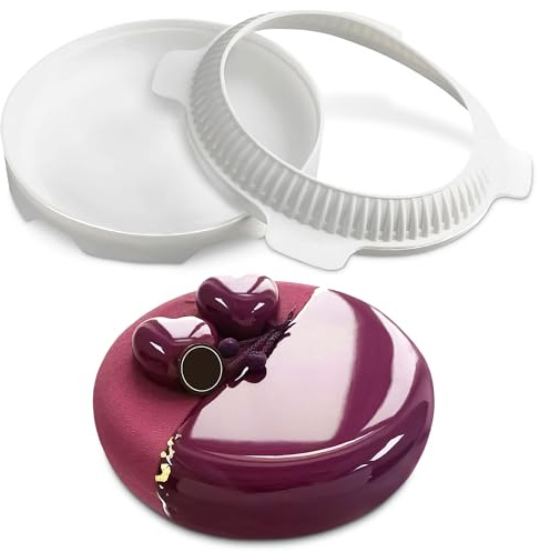 Juego de moldes redondos de silicona Eclipse para tartas, mousses, helados y bizcochos, ideales para hornear y decorar