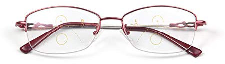 WFENG Blu-Ray Zoom Lesebrille Hd-Lesebrille Mit Doppeltem Verwendungszweck Für Nah- Und Fernaufnahmen Anwendbar Für Frauen Und Ältere Menschen Schutz Vor Radioaktivität/Weinrot / +2.5