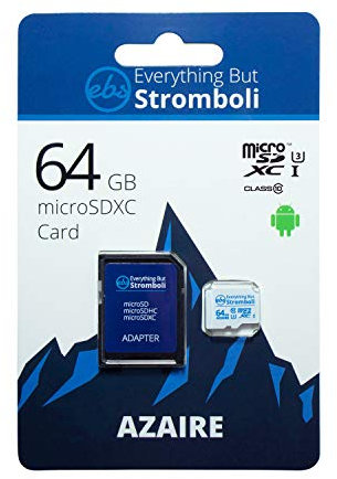 Everything But Stromboli Azaire 64GB MicroSD Card for Motorola Phones Works with Moto E (2020), Moto E7, Moto G Power, Edge+ Cell Phone Speed Class 10 U3 UHS-1 Micro SDXC Card