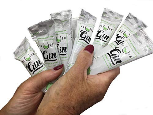 Plush Drinks Gin Miniatures - 10-pack of Plush Gin each containing a 25ml shot of premium quality gin, perfect for parties, festivals, regattas or picnics on the beach.