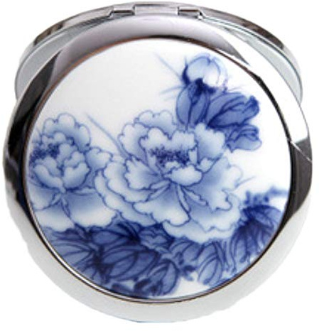 N/K Miroir de poche en gel de silice - 8,5 cm de diamètre - Montage mural - Pour femme - Qualité supérieure