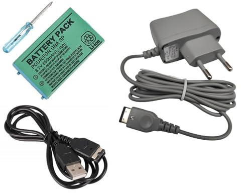 Link-e : Pack de Accesorios 3 en 1 Compatible con la Consola Nintendo GBA SP (Gameboy Advance SP)