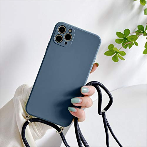Hadwii Handykette Hülle für iPhone 11 Pro HandyHülle mit Kordel zum Umhängen Weich TPU Silikon Cover mit Band Schutzhülle [Einstellbar] [Abnehmbar] Necklace Case für iPhone 11 Pro, Grau