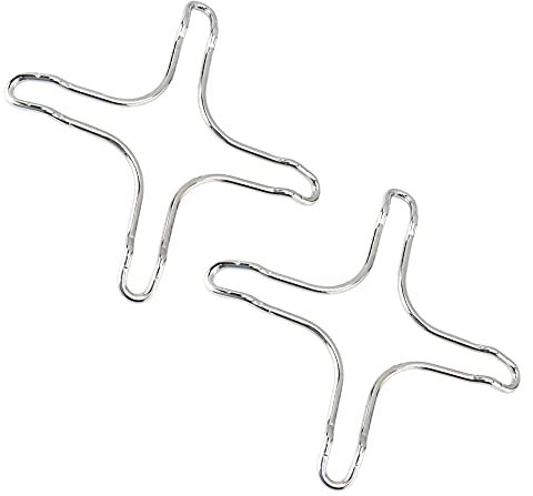 Lowats Support Wok 2 Pièces Réducteurs de Gaz en Acier Inoxydable Gaziniere Support de Cuisinière en Acier Inoxydable Support pour Wok Cuisinière a Gaz Support De Casserole Support de Poêle à Gaz