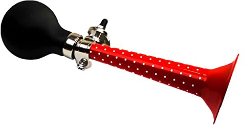 bb Klostermann Fahrradhupe White Dots rot - bbeBells 52436 - Horn Sirene Signalhorn Tute