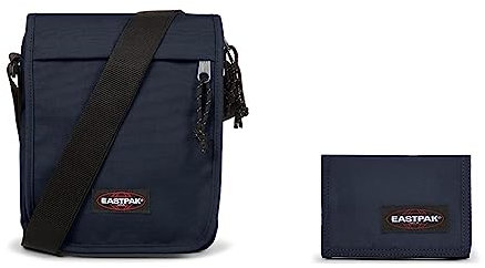 EASTPAK Flex Borsa Messenger, Taglia Unica, Blu & Crew Single Portafoglio, Taglia Unica, Blu (Oltremare)