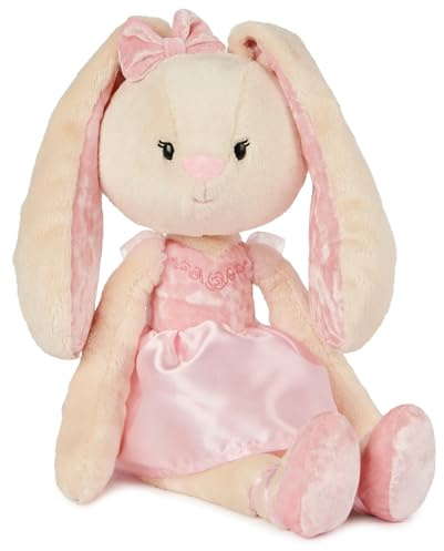 GUND Take-Along Friends Plush, Curtsy Ballerina Bunny, Bunny Stuffed Animal for Ages 0 and Up, Pink, 15