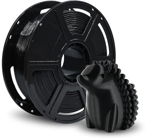 FLASHFORGE PETG 3D-Druckerfilament 1,75 mm - 1 kg Hochpräzises Filament (Schwarz)- Umweltfreundlich & Blisterfrei