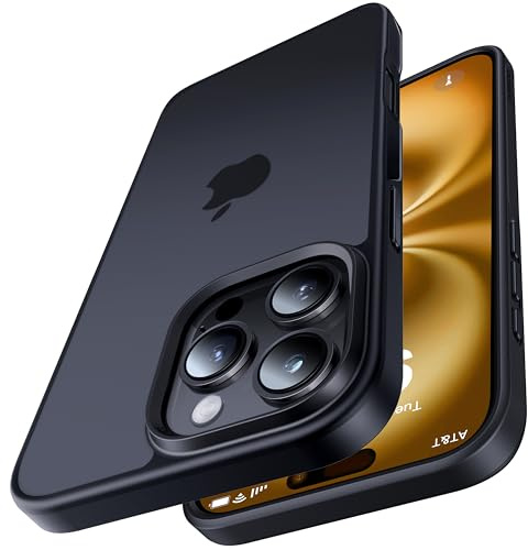 CASEKOO 9-Jahr-Klassiker für iPhone 16 Pro Max Hülle [TOP Militärschutz] Stoßfeste Kratzfeste Schutzhülle (Anti-Fingerabdruck) Dünne Griffige Mattierte Handyhülle iPhone 16 Pro Max Case Slim, Schwarz