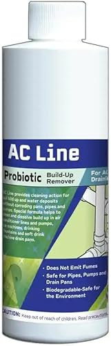 Probiotic HVAC Air Conditioner Condensate Line Build-Up Remover - AC Drain Cleaner and Deodorizer - 8 Fl Oz - 2 Pack