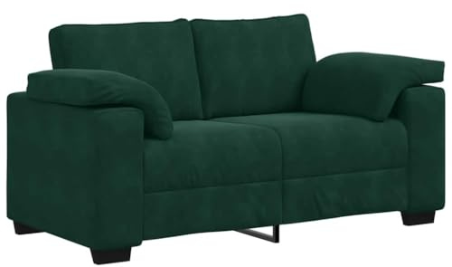 vidaXL Zweisitzer-Sofa Dunkelgrün 160x77x82 cm Samt
