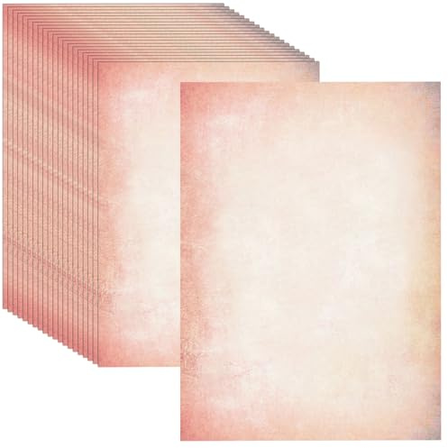 60 Sheets Vintage Parchment Paper, Scroll Papyrus Effect A4 Size 100GSM, Like Decorative Certificate Paper for Business, Cardmaking, Invitations, Stationery Printing, Arts and Crafts