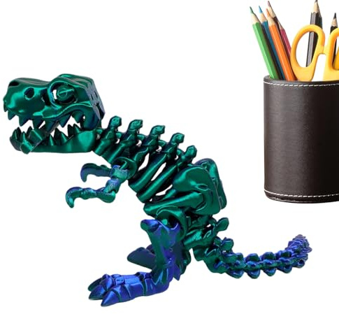 3D-tryckt stativ – artikulerad dinosauriefigur – modell | fristående vuxen displayleksak, skrivbord – bordsskiva – prydnad för eller kontor showcase