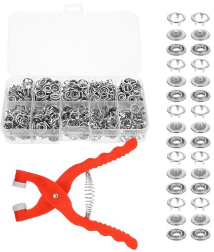 LOEFLIFA DIY Snap Button Fastener Kit with Five-Claw Plier for Sewing Crafts Includes Buttons for Shirts Jeans Rompers Shoes Bags Lightweight Portable Easy Operation Tool
