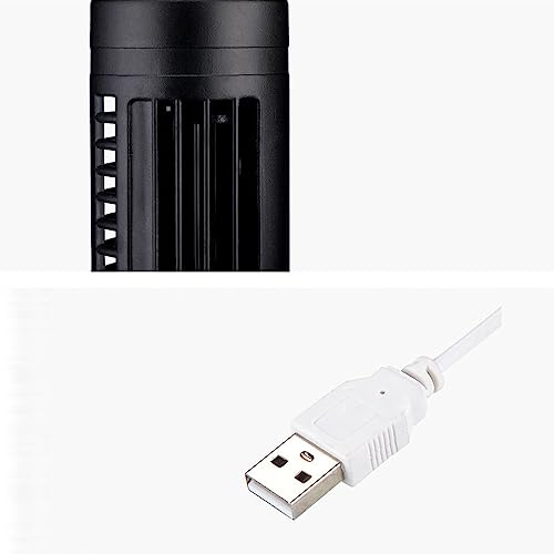 Cryfokt Mini Ventilateur USB sans Lame Fraîcheur Exceptionnelle 2 Vitesses de Vent pour Chambre à Coucher Salon Bureau à Domicile Ventilateur de Refroidissement Vertical pour les âges Plastique