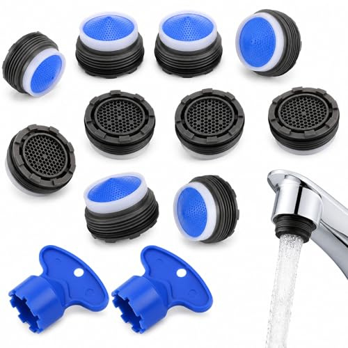 10x Strahlregler für Wasserhähne M22, dichtes Wasserhahn Sieb, verchromt | Effektiver Luftsprudler, langlebiger Wasserhahn Belüfter, spritzfreie Mischdüse zur einfachen Bad & Küchen-Montage
