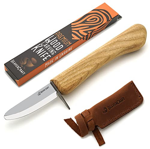BeaverCraft Schnitzmesser für Anfänger C1 Kid - Schnitzmesser für Kinder Sicherheits-Schnitzmesser - Kinderschnitzmesser Schnitzwerkzeug - Kinderfreundliche Holzschnitzwerkzeuge für Anfänger