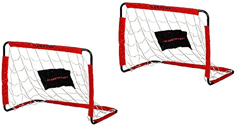 Dunlop Fußballtor ca. 78 cm breit, 56 cm hoch, 45 cm tief - Stabil und kompakt - Inkl. 8 Heringe zur sicheren Befestigung - Ideal als Freizeitspaß für Ihre Kinder und Freunde
