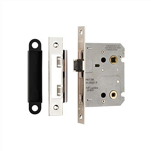 Bathroom Lock 76mm Nickel Carlisle Brass BAE5030 Fire Door Rated FD30/60 Commercial Domestic Use CE Approved 5 Year Warranty