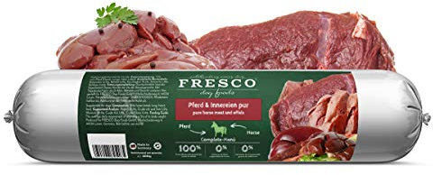 Fresco Dog Die Barf Wurst Pferd Pur | 400g | Futtermittel für Hunde | Kann dabei helfen Hunde optimal zu versorgen | Nur eine Proteinquelle | Alleinfuttermittel Pferd & Innereien Pur